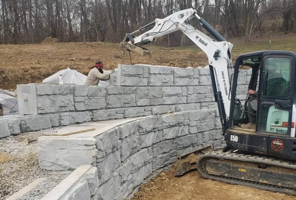 Retaining Wall Installation